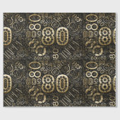 誕生日番号ワードクラウド80C ID270 ラッピングペーパー (フラット)