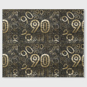 誕生日番号ワードクラウド90C ID270 ラッピングペーパー (フラット)