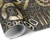 誕生日番号ワードクラウド90C ID270 ラッピングペーパー (ロールコーナー)