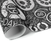 誕生日番号単語クラウド60D ID270 ラッピングペーパー (ロールコーナー)