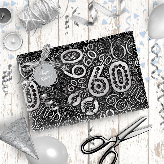 誕生日番号単語クラウド60D ID270 ラッピングペーパー