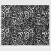 誕生日番号単語クラウド70D ID270 ラッピングペーパー (フラット)