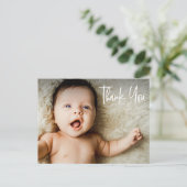 誕生日発表写真手書送りありがとう ポストカード (スタンド正面)