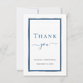 誕生日白エレガント色 サンキューカード (正面)