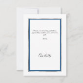 誕生日白エレガント色 サンキューカード (裏面)