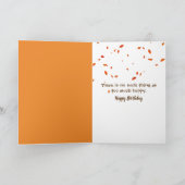 誕生日白リスがドングリ カード (内部)