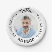 誕生日白人伝説 ペーパープレート (正面)