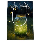 誕生日白熱［赤熱］光を放つは瓶に入る ミディアムペーパーバッグ (正面)