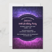 誕生日白熱［赤熱］光を放つパーティーの招待 招待状 (正面)