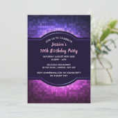 誕生日白熱［赤熱］光を放つパーティーの招待 招待状 (スタンド正面)