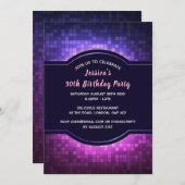 誕生日白熱［赤熱］光を放つパーティーの招待 招待状 (正面/裏面)