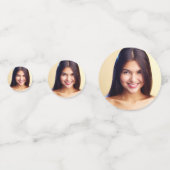 誕生日白金ゴールドグリッターのダストフォト名 コンフェッティ (正面)