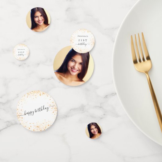 誕生日白金ゴールドグリッターのダストフォト名 コンフェッティ (グループ)