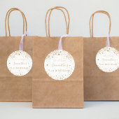 誕生日白金ゴールドグリッターモノグラム好意 ラウンドシール