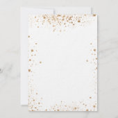 誕生日白金ゴールドバルーングリッタードリップラグジュアリー 招待状 (裏面)