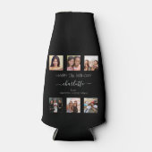 誕生日白黒の友だち写真 ボトルクーラー (正面)