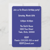 誕生日白黒キャットニャーカスタム 招待状 (裏面)