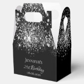 誕生日白黒グリッターモノグラ感謝していムユー フェイバーボックス (オープン)