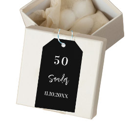 誕生日白黒スクリプ感謝していトyou ギフトタグ