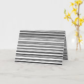 誕生日白黒ストライプ カード (黄色い花)