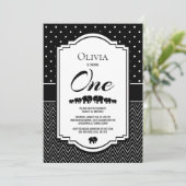 誕生日白黒パーティー 招待状 (スタンド正面)