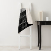 誕生日白黒モダン写真 シェルパブランケット (インサイチュ)