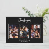 誕生日白黒写真サンキューカード 招待状 (スタンド正面)