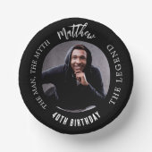 誕生日白黒写真人神話の伝説 ペーパーボウル (正面)