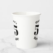 誕生日白黒名前をカスタムする番号 紙コップ (左)