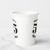 誕生日白黒名前をカスタムする番号 紙コップ (右)