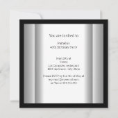誕生日白黒 招待状 (裏面)