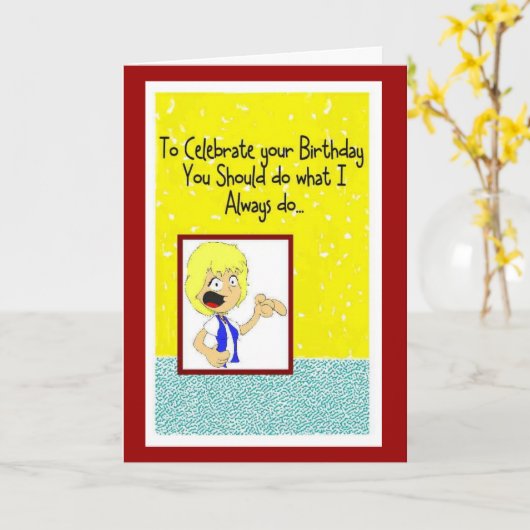 誕生日知恵 カード (黄色い花)