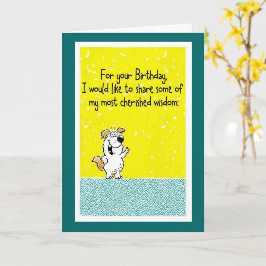 誕生日知恵 カード (黄色い花)