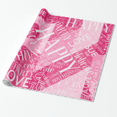 誕生日短縮名の追加カラーピンクID274 ラッピングペーパー (アンロールド)
