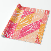 誕生日短縮名カラーブロックの追加オレンジ色ID274 ラッピングペーパー (アンロールド)