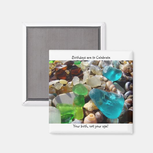 誕生日磁祝石誕生Ageギフトではない マグネット (正面/裏面)