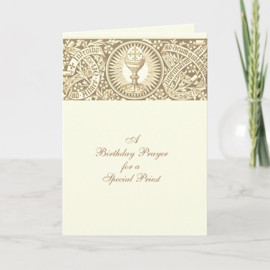 誕生日祈りの言葉ユーチャーリストラテン祈りの言葉for Putor カード (正面)