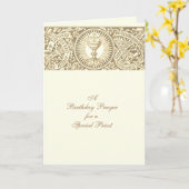 誕生日祈りの言葉ユーチャーリストラテン祈りの言葉for Putor カード (黄色い花)