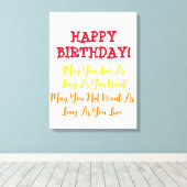 誕生日祈りの言葉 キャンバスプリント (インサイチュ (ウッドフロア))
