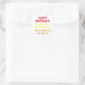 誕生日祈りの言葉 スクエアシール (バッグ)