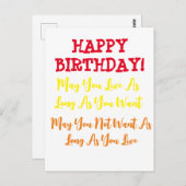 誕生日祈り ポストカード (正面/裏面)