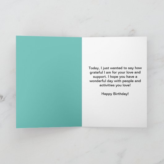 誕生日祝い カード (内部)