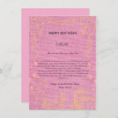 誕生日祝のスタイル 招待状 (正面/裏面)