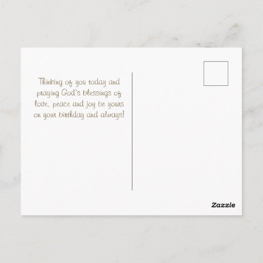 誕生日祝福　インスピレーション　エレガント　フラワー ポストカード (裏面)