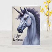 誕生日神話の馬カード カード (黄色い花)