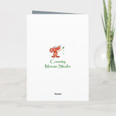 誕生日私の愛夫かわいいロマンチックなカワウソ カード (裏面)