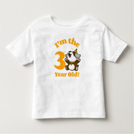 誕生日私は3歳 – かわいいハッピードッグボーイズ トドラーTシャツ