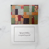 誕生日秋のキルト カード (内部)