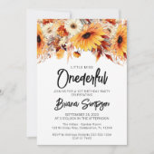 誕生日秋フローラ 招待状 (正面)