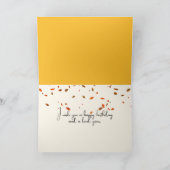 誕生日秋リスとナッツ カード (内部)